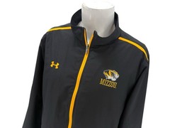 Under Armour Mizzou Tigers Jacket Men&rsquo;s L Black Gold Storm1 Full Zip NCAA YGI U6