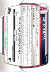 2023 Bowman Draft Aqua/Pink Gradient #BD-81 Nelson Rada #/199 Los Angeles Angels