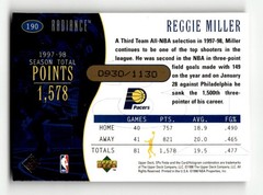 1998-99 SPx Finite Reggie Miller Radiance #/1130 #190