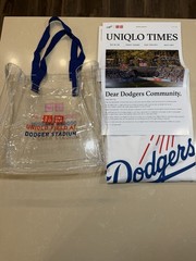 LA Dodgers Father’s Day UNIQLO T-Shirt (XL) & Clear Tote Bag Bundle SGA 6/21