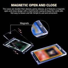 1-50X Magnetic Card Holders 35-180PT For Trading Sports Cards Protectors Sleeve