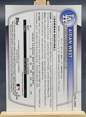 2025 Bowman Draft Aidan West 1st Bowman Base Auto – LA Dodgers