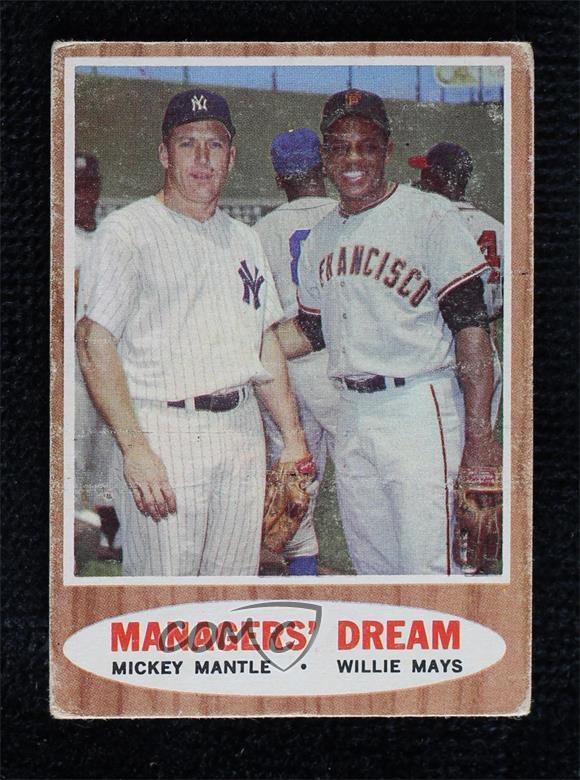 1962 Topps Mickey Mantle Willie Mays Hank Aaron Elston Howard #18 HOF 2s2