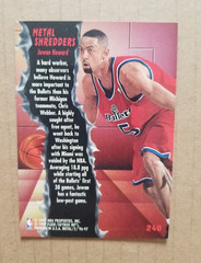 1996-97 Juwan Howard Fleer Metal #240 Metal Shredders Washington Bullets