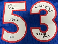 Artis Gilmore Signed Auto Custom Kentucky Jersey w/ 3 Ins Beckett Wit BAS COA