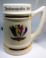Indianapolis 500 Winners Ceramic Stein, 5 3/4&Prime; tall – 22K trim