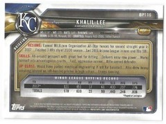 Khalil Lee Kansas City Royals 2018 Bowman Baseball Prospects Card