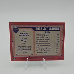 Topps 2026 Series 2 Mike Trout Angels 1991 All-Star Insert #91AS-4 Green /99