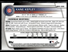 2025 Bowman Chrome Blue Kane Kepley /150 #BDC-200