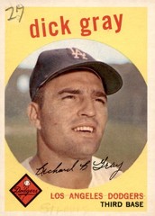 1959 Topps #244a Dick Gray : White/lighter back