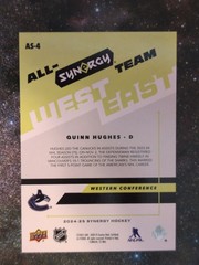 2024-25 Synergy All West Team Quinn Hughes Minnesota Wild As-4 Nhl Hockey Card
