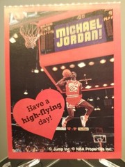Michael Jordan Valentines Card. Have A High-Flying Day. Blank Back Perforated