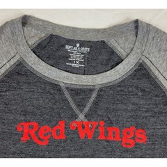 Soft As A Grape Detroit Red Wings NHL Ladies Baseball Tee Gray 1X NWT