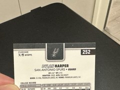 2025-26 Topps Chrome Dylan Harper RC #252 Blue X-Fractor Sealed Spurs