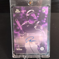 2025 Topps Black & White James Wood #057A RC Auto Purple Autographs /25 Nats