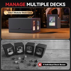 MTG Commander Deck Box, Holds 400+ Double-Sleeved Cards