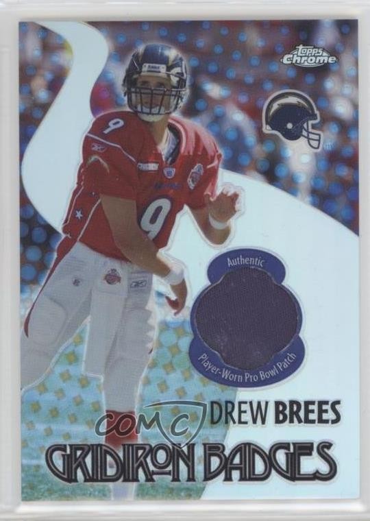 2005 Topps Chrome Gridiron Badges 13/100 Drew Brees #GB-DB HOF 4f5