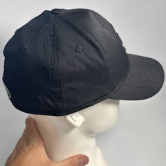 New York Jets Black On Black Logo Fitted Reebok Hat S/M All Blackout NFL Mint