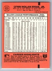 1990 Donruss #659 Nolan Ryan 5000K/COR