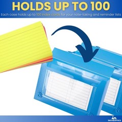 1Intheoffice 4X6 Index Card Holder Poly Index Card Case/Box Assorted Colors 5