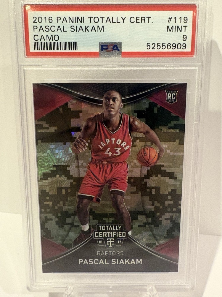 2016 Panini Totally Certified #119 Pascal Siakam Camo Rookie /25 PSA 9 1st Print