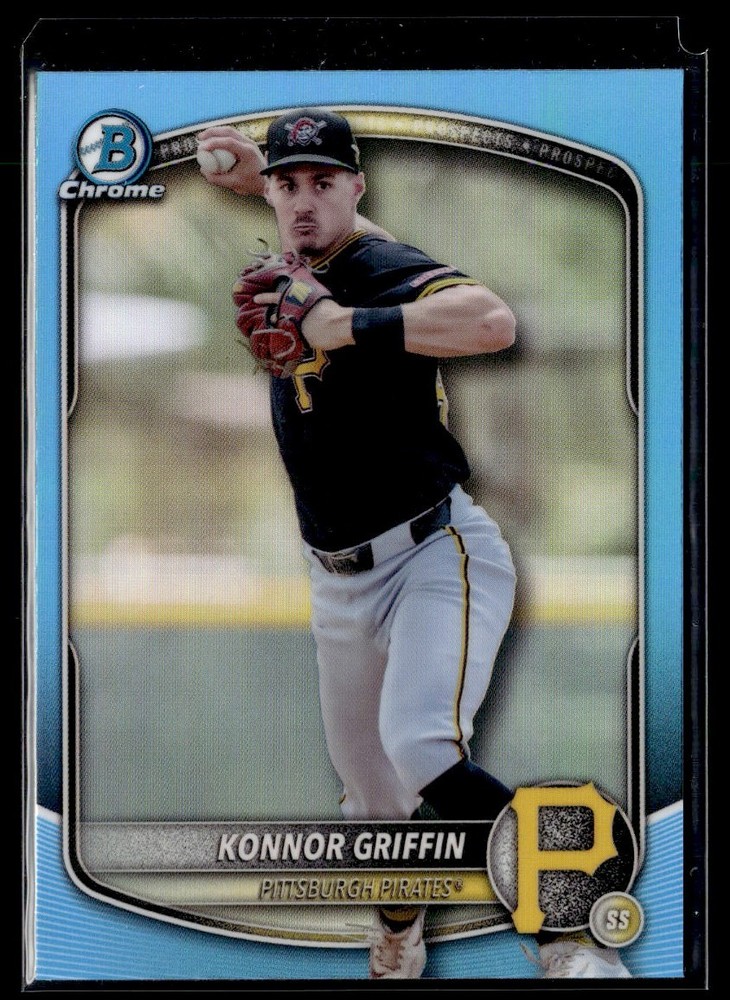 2025 Bowman Chrome Sky Blue Konnor Griffin Pittsburgh Pirates #BDC-102