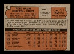 1972 Topps #501 Pete Hamm EX/EX+ X3709057