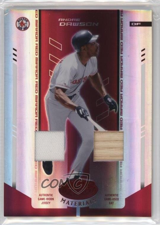 2004 Leaf Certified Materials Red Mirror Combo Relics /250 Andre Dawson HOF 10lp