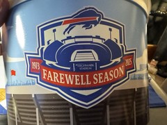 2025 Popcorn Bucket NFL Football Buffalo Bills Farewell Season 1973 to 2025 Logo