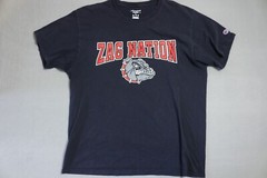 Champion Zag Nation Shirt Mens Large Blue Basketball Gonzaga Bulldogs