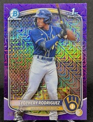2025 Bowman Mega 1st Yophery Rodriguez Purple Mojo /250 Brewers Red Sox