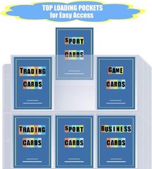1800 Pocket Trading Card Album Binder Protector Page Sleeves 100 Sheets Baseball
