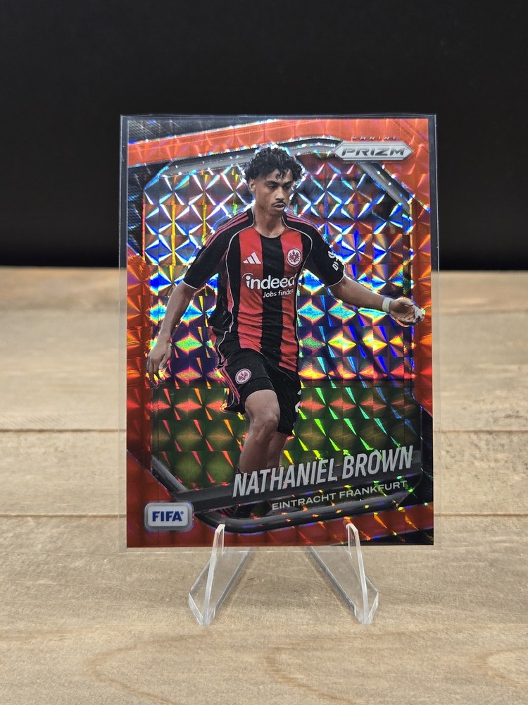 2025-26 Panini Prizm FIFA #291 Nathaniel Brown Red Mosaic Prizms