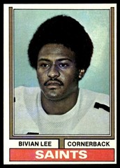 1974 Topps Bivian Lee Rookie New Orleans Saints #229