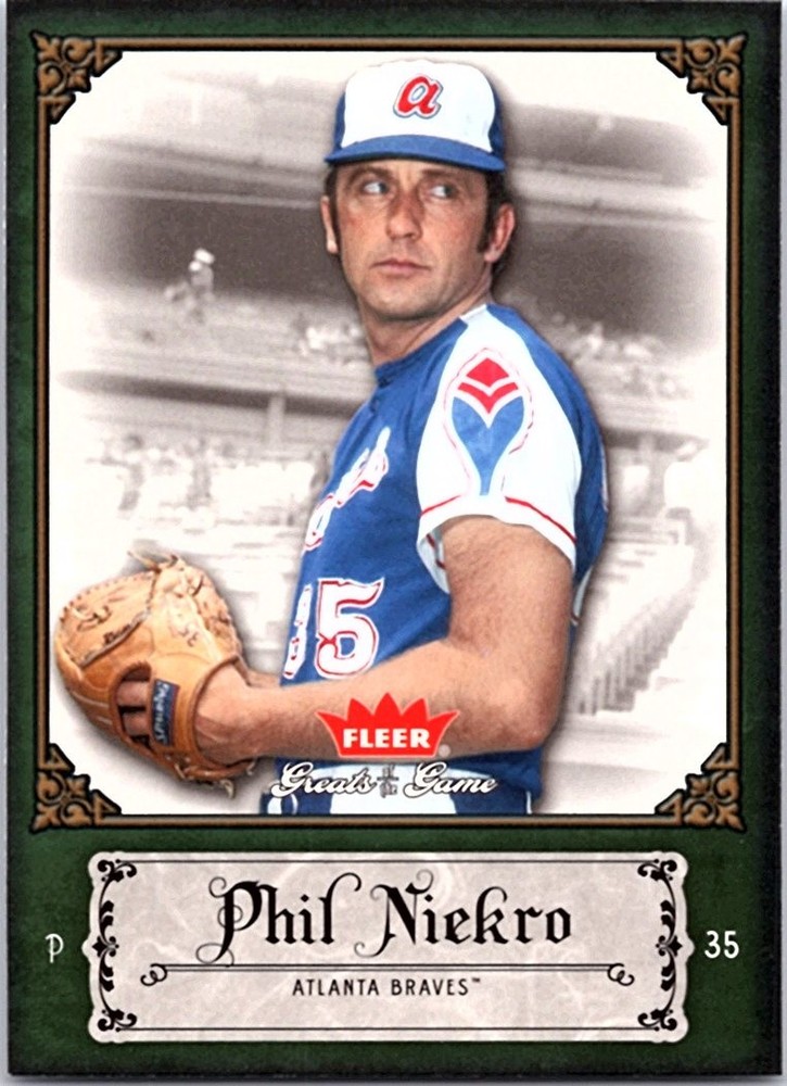 2005 Upper Deck Hall of Fame #57 Phil Niekro Silver #/99