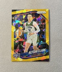 2025 Panini Prizm #129 – ALYSHA CLARK – GOLD ICE PRIZM – SSP ** 08 / 10 **