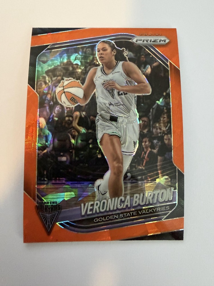2025 Panini Prizm WNBA #70 Veronica Burton Orange Velocity Prizms