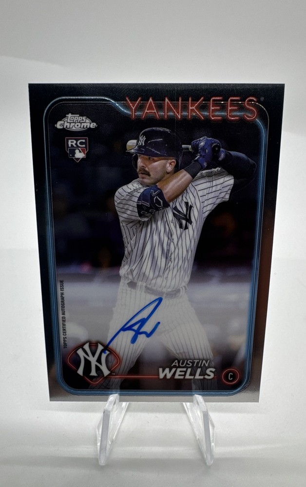 2024 Topps Chrome – Rookie Autographs Austin Wells #RA-AW (AU, RC)