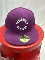 NEW ERA FITTED CAP HAT INVISIBLE STRIPES PROMOTIONAL MTV ABDC PURPLE 7 3/8 NEW