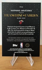 2025-26 Topps NBA Kasparas Jakucionis Franchise Fabrics Holo Foil RC Patch Relic