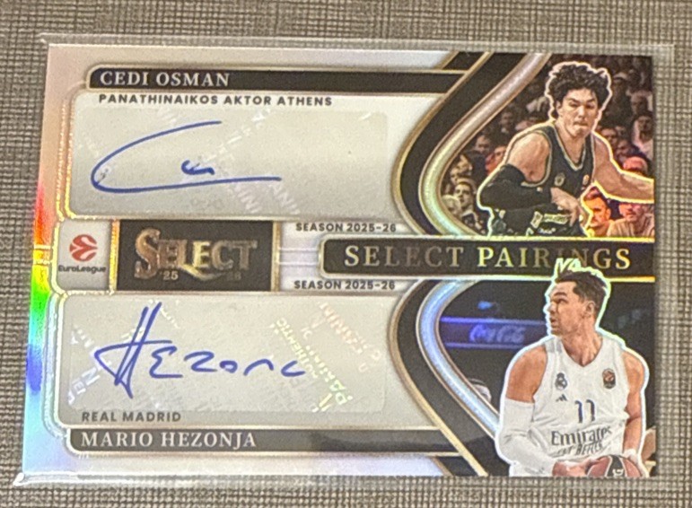 2025-26 Panini Select Euroleague Cedi Osman/Mario Hezonja Dual Auto 4/49