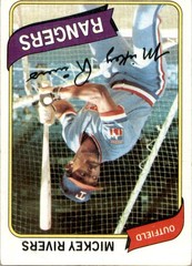 1980 Topps Mickey Rivers Texas Rangers #485