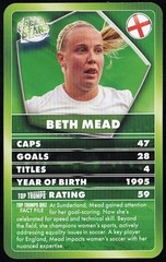 BETH MEAD -2024 TOP TRUMPS SPECIALS « WORLD SOCCER STARS » Card- ENGLAND