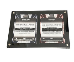 Set Of Four Card Magnetic Sports Trading Card Display Case Holder up to 180Pt