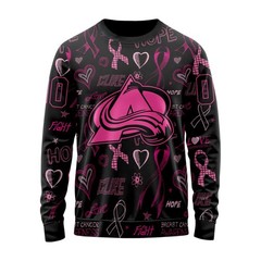 Personalized Colorado Avalanche Sweater Special Pink Breast Cancer Awareness
