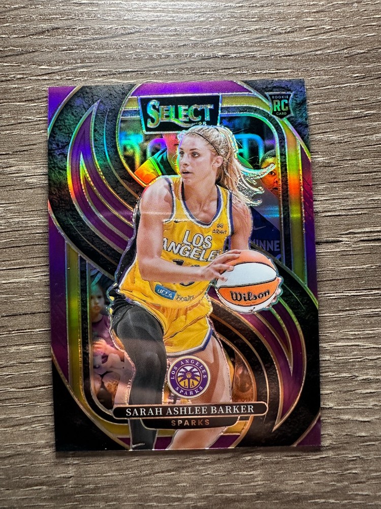 2025 WNBA Panini Select Sarah Ashlee Barker RC Purple Prizm Premier 014/149 No.