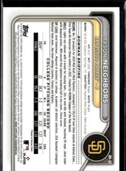 2024 Bowman Draft Paper Tyson Neighbors San Diego Padres #BD-51 5 Card Lot