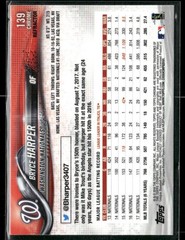 2018 Topps Chrome #139 Bryce Harper Refractor