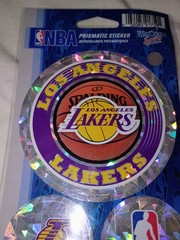 Los Angeles Lakers Set Of 5 Prismatic Stickers Wincraft