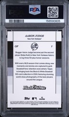 2024 Topps Black And White #7 Aaron Judge Yellow /75 PSA 8